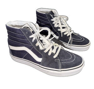 Vans Sk8-Hi Blue Suede Canvas Sneakers 8